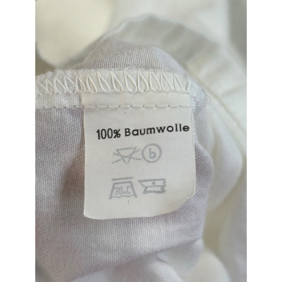 Seidensticker White Floral Embroidered Lace Trim Blouse Top Size 38 Vintage - Picture 13 of 16